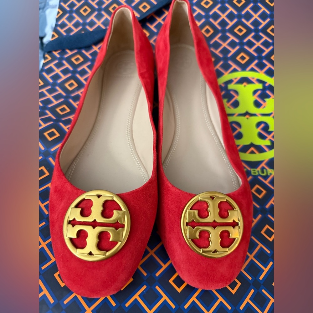 Tory Burch Red Ballet Flats 9